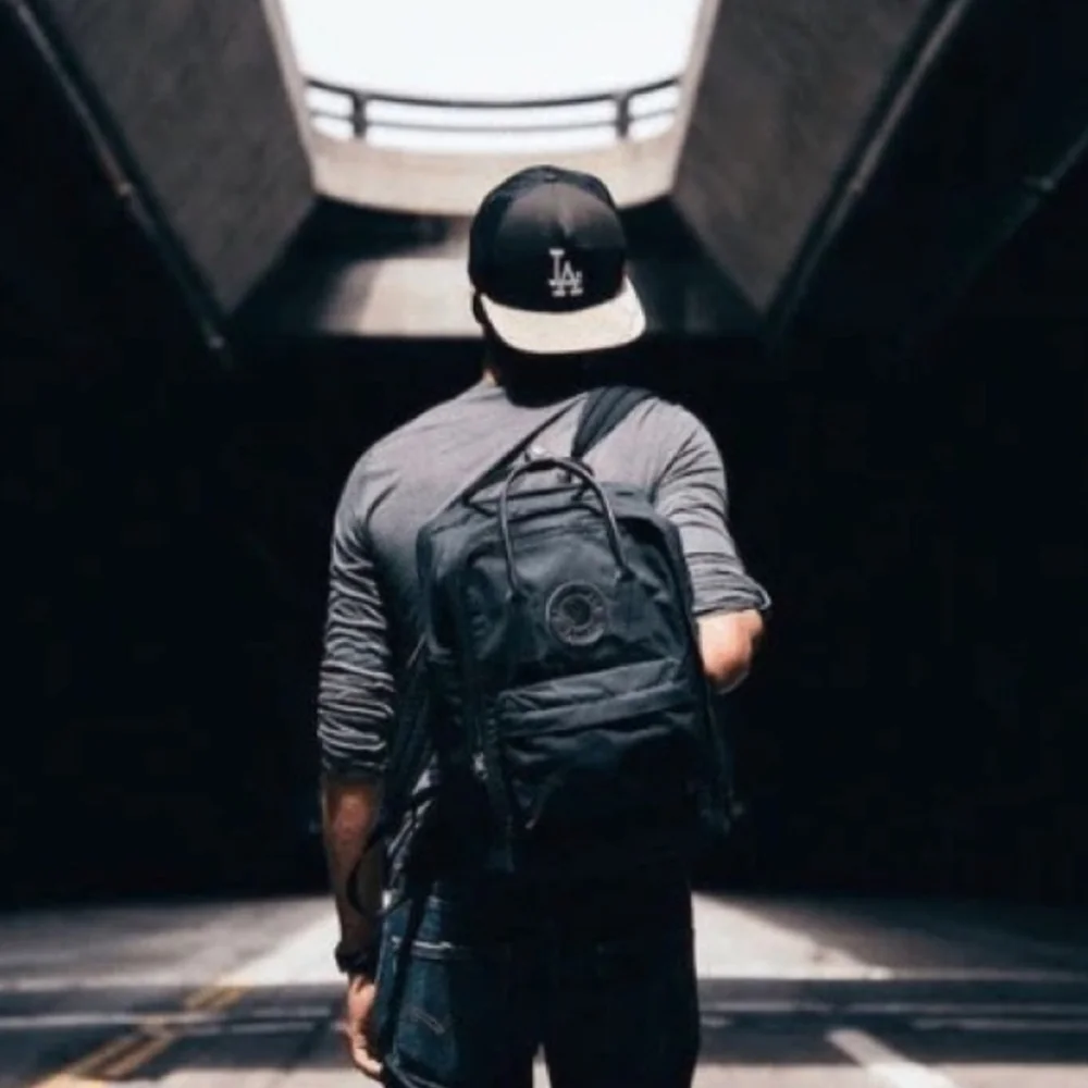 Unisex Fjallraven All Black Kanken No2 Laptop Backpack  , Black on Black